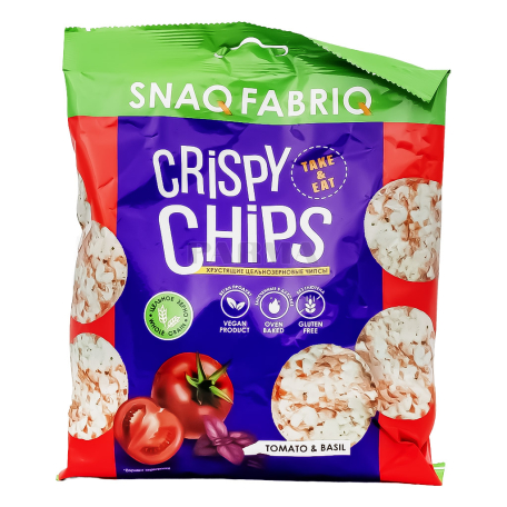 Чипсы "Snaq Fabriq" томат, базилик, без глютена 50г