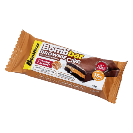Թխվածքաբլիթ «BombBar Protein» բրաունի, կարամել, առանց շաքար 45գ