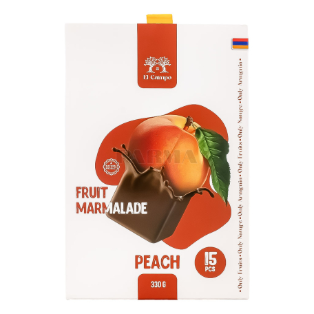 Marmalade "El Campo" peach, glazed 330g