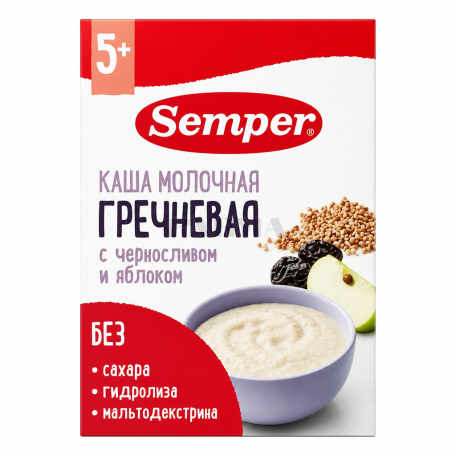 Շիլա «Semper» հնդկաձավար, սալորաչիր, խնձոր 180գ