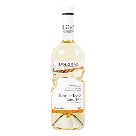 Wine "Bolgrad Bianco Dolce Good Tone" white, semi-sweet 750ml