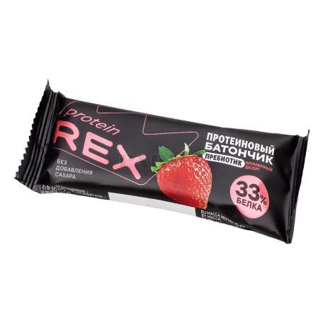 Բատոն «Rex Protein» ելակ, առանց շաքար 50գ