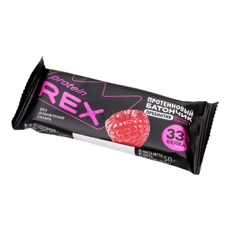 Baton "Rex Protein" raspberry, sugar free 50g