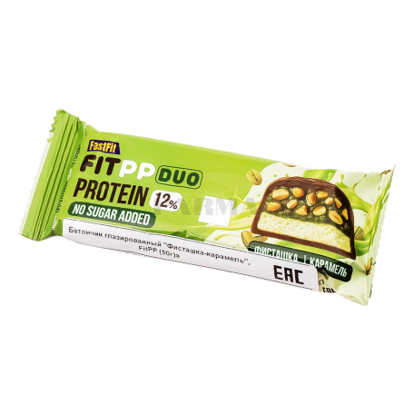 Բատոն «FitPP Duo Protein» պիստակ, կարամել, առանց շաքար 50գ