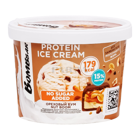 Ice-cream "BombBar Protein" hazelnut cream, peanuts, sugar-free 150g