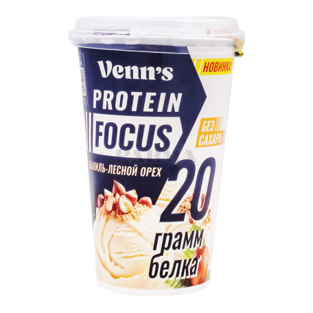 Milk cocktail "Venn`s Protein Focus" vanilla, hazelnut, sugar-free 250g