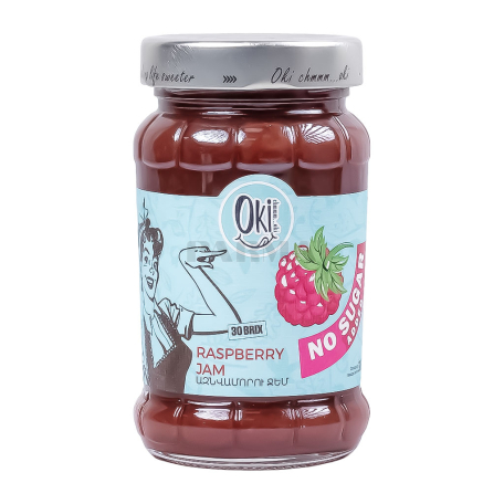Джем "OkiChmoki" малина, без сахара 350г