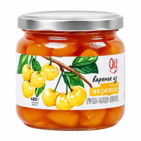 Preserve "OkiChmoki" white cherry 480g