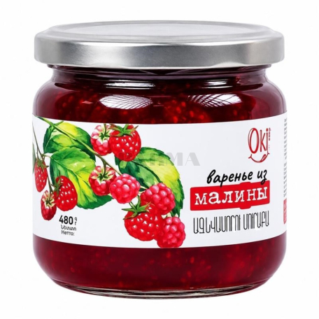 Варенье "OkiChmoki" малиновое 480г