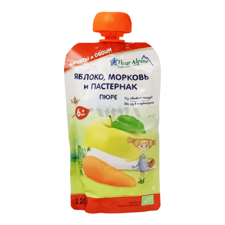 Խյուս «Fleur Alpine» խնձոր, գազար 120գ