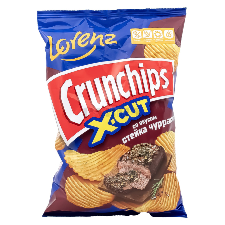 Чипсы "Lorenz Crunchips X-Cut Churrasko" стейк 70г