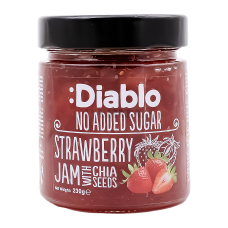Ջեմ «Diablo» ելակ, առանց շաքար 230գ