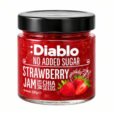 Джем "Diablo" клубника, без сахара 230г