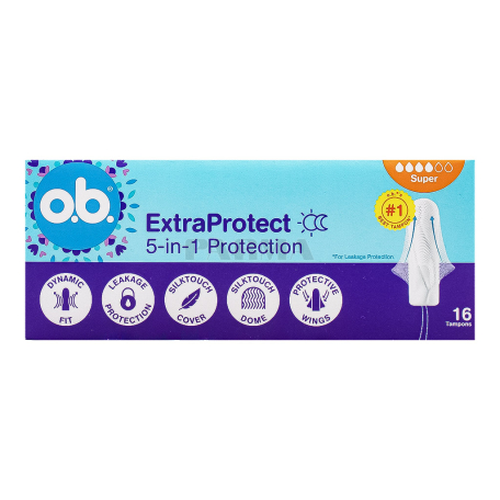 Տամպոններ «o.b. Extra Protect Super» 16հատ
