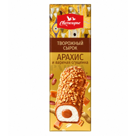 Curd snack "Svitlogorye" peanuts, cooked condensed milk, glazed 40g
