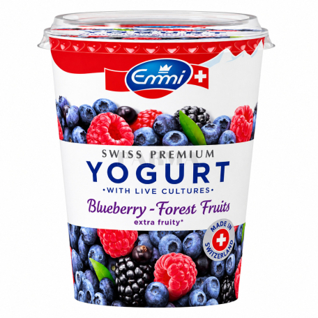 Yogurt "Emmi Swiss Premium" blueberries, forest berries 450g