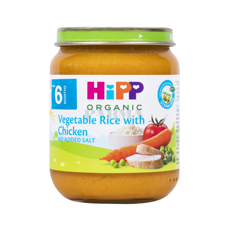 Խյուս «Hipp Organic» բանջարեղեն, հավի միս 125գ