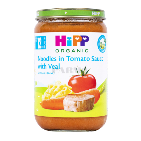 Խյուս «Hipp Organic» լապշա, հորթի միս 220գ