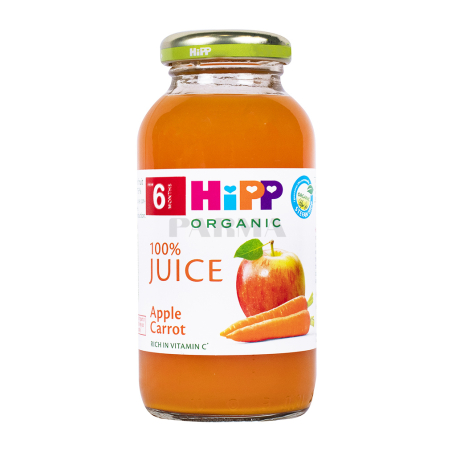 Հյութ բնական «Hipp Organic» խնձոր, գազար 200մլ