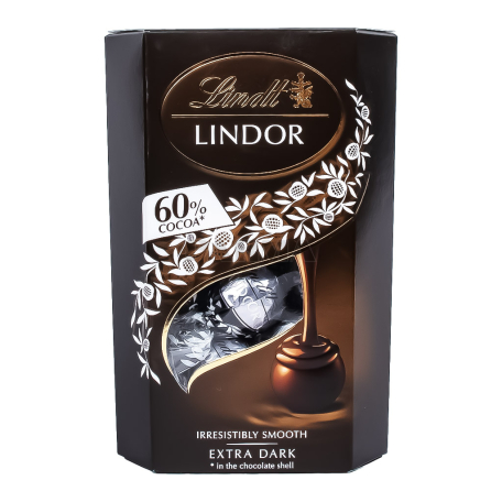 Шоколадные конфеты "Lindt Lindor" темный 60% 200г