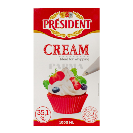 Սերուցք հարելու «President» 35.1% 1լ