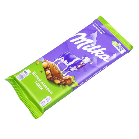 Շոկոլադե սալիկ «Milka» պնդուկ 90գ