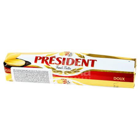 Масло `President` 82% 250гр