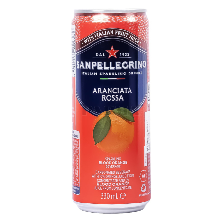 Refreshing drink "San Pellegrino Aranciata Rossa" red orange 330ml