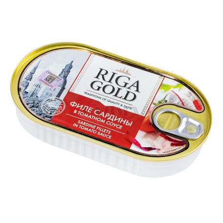 Սարդինայի պահածո «Riga Gold» տոմատի սոուսով 190գ