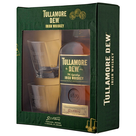 Վիսկի «Tullamore D.E.W.» + 2 բաժակ 750մլ