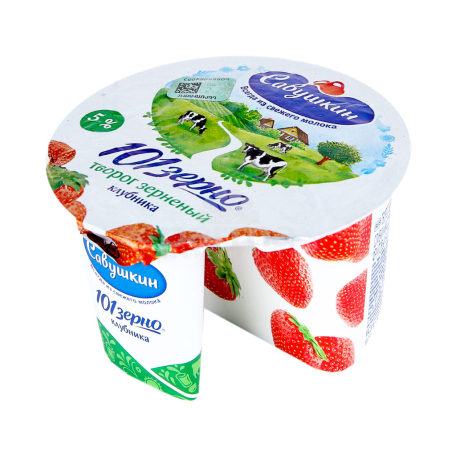 Կաթնաշոռ «Савушкин» ելակ 5% 105գ