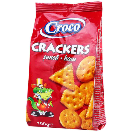 Крекеры (со вкусом ветчины) «Croco Crackers Ham» 100г