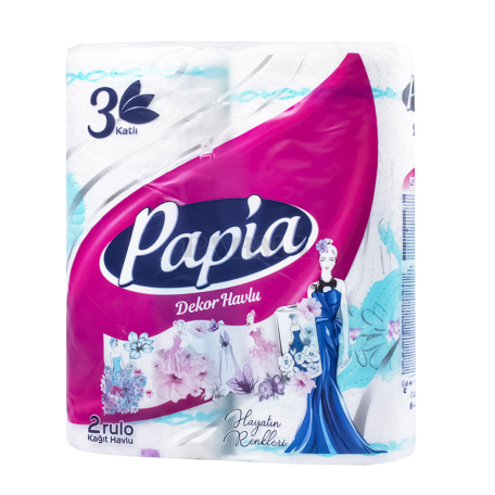 Թղթե սրբիչ «Papia» եռաշերտ 2հատ