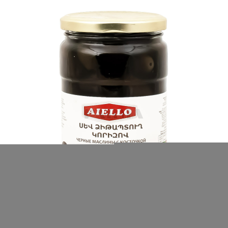 Оливки "Aiello" черные, с косточкой 720г