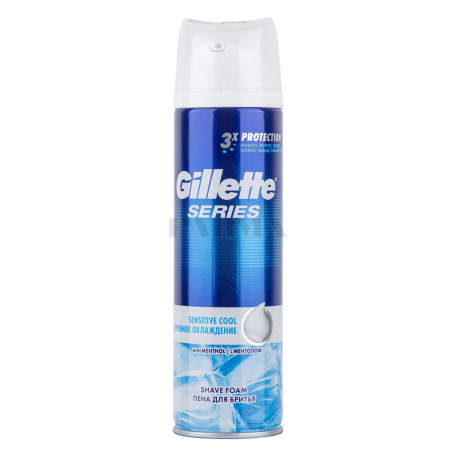 Փրփուր սափրվելու «Gillette Sensitive Cool» մենթոլ 250մլ