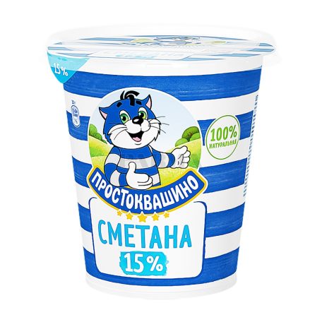 Թթվասեր «Простоквашино» 15% 300գ