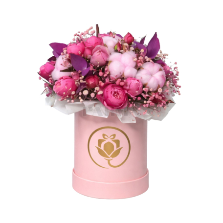 Composition "Latona Flowers" peony, eucalyptus