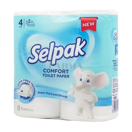 Զուգարանի թուղթ «Selpak» երկշերտ 4հատ