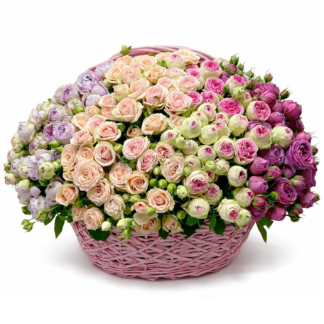Composition "Latona Flowers" rose 132pcs