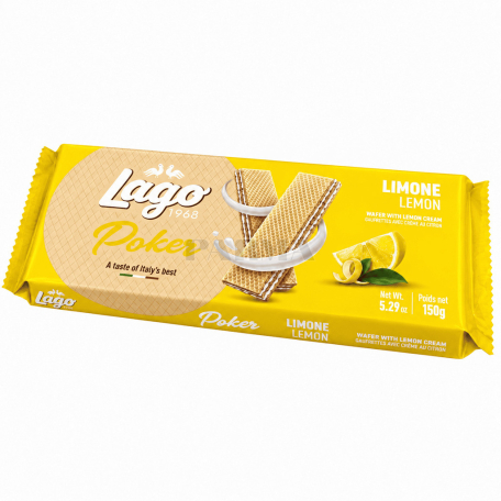 Вафли "Lago Poker" лимон 150г