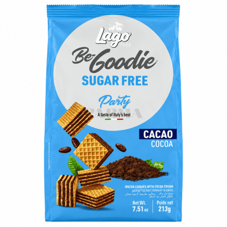 Waffle "Lago Party Be-Goodie" cocoa, sugar-free 213g