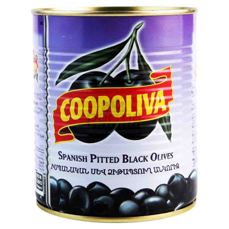 Ձիթապտուղ «Coopoliva» սև, անկորիզ 850գ