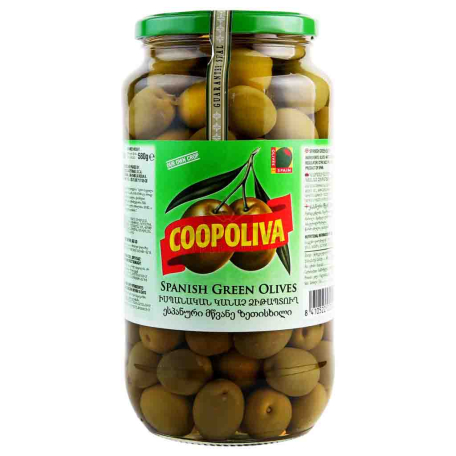 Оливки `Coopoliva` зеленые 935г