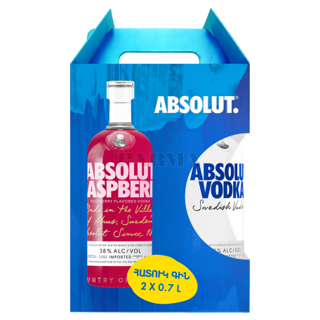 Օղի «Absolut Raspberri» 2x700մլ