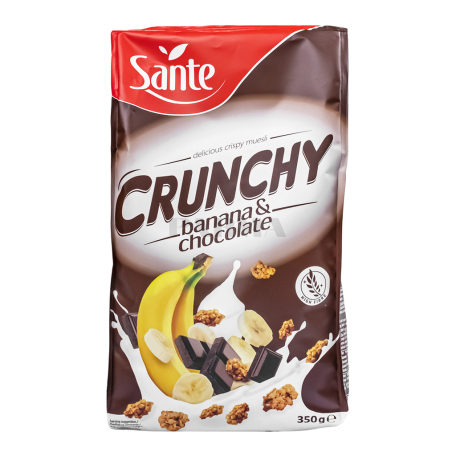 Մյուսլի «Sante Crunchy» բանան, շոկոլադ 350գ