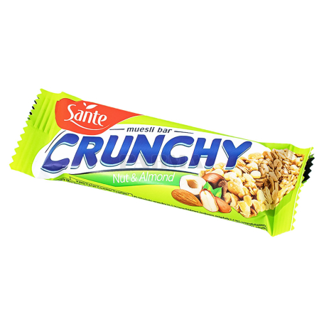 Батон-мюсли "Sante Crunchy" фундук, миндаль 35г