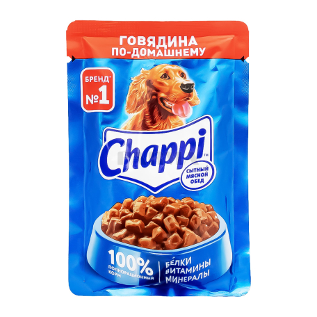 Շան կեր «Chappi» խոնավ, տավարի մսով 85գ