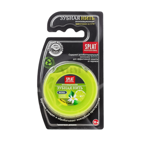 Ատամի թել «Splat» լայմ, բերգամոտ 30մ