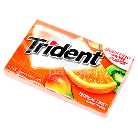 Մաստակ «Trident» տրոպիկական մրգեր, առանց շաքար 26գ