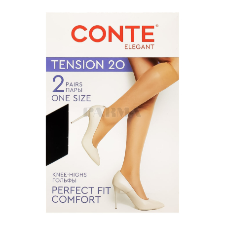 Socks "Conte Tension Nero 20Den" 2pcs